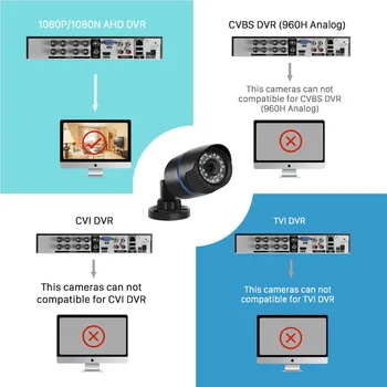 ANBIUX 1080P HAINAUT Analoginis Kamera Aukštos raiškos Stebėjimo Infraraudonųjų spindulių Kamera 720P HAINAUT CCTV Saugumo Kameros Lauko Bullet Kameros