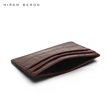 Hiram Beron asmeninę kortelės turėtojas telefono dėklas skirtas iphone XS XR 11 12 Pro Max prabangių odos gaminių krokodilo modelis dropship