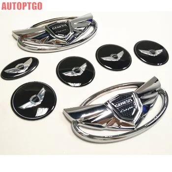 Automobilio Stilius 3D Sparno Logotipas Ženklelis Emblema Įklija, Hyundai Genesis Coupe 2010-2016 Priekyje/gale/Vairas/Stebulės Dangtelis