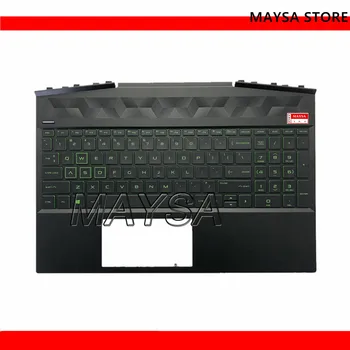 NAUJAS Nešiojamas, JAV žaliosios klaviatūra su foniniu apšvietimu palmrest Viršutinis dangtelis HP Pavilion 15-DK 15-dk0134TX TPN-C141 AP2K8000310 L57593-001