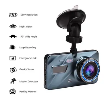 J16 3.6 colių Automobilių DVR Galinio vaizdo Kamera, Automobilio Vairavimas Diktofonas 1080P FHD Brūkšnys Kamera 170° Pločio Angelas Naktinio Matymo G-sensorius Brūkšnys Cam