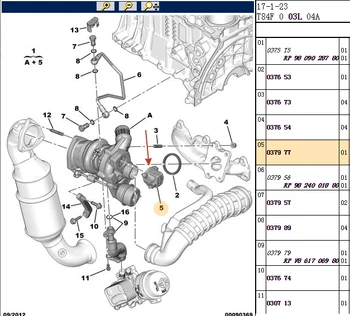 Originalus turbo solenoid valve 037977 tinka Peugeot 206 207 308 408 508 3008 4008 Citroen C2 C3 C4C5 ds 1.6 T