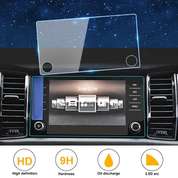 8 Colių Skoda Kodiaq 2017-2020 Automobilių Navigacijos Grūdintas Stiklas Screen Protector Ekrano Plėvelė LCD Anti-scratch Padengti 2019 Karoq
