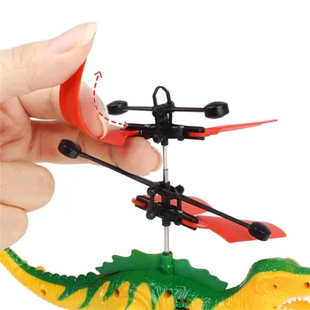 Mini Nešiojamą Skraidantis Dinozauras Sraigtasparnis Infraraudonųjų spindulių Indukcijos Žaislas RC Drone LED Žibintai Žaislas Drone Vaikų Dovanų