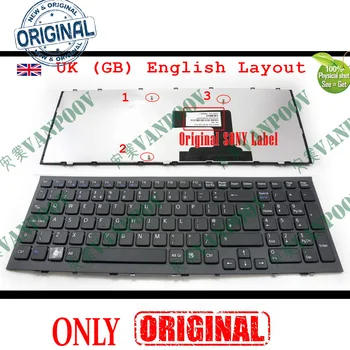 Naujas UK anglų Nešiojamojo kompiuterio klaviatūra Sony Vaio VPC-EL VPCEL VPC EL PKG-71C11L PKG-71C12L EL111T EL112T EL15EC Juoda - 9Z.N5CSW.A0U