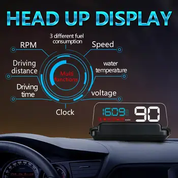 VJOYCAR OBD Automobilio Greitis Projektorius Head Up Display OBD2 Hud Diagnostikos Įrankis, Iki Skaitmeninio Spidometro Accesoire Voiture