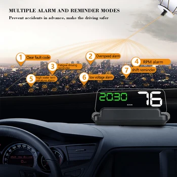 VJOYCAR OBD Automobilio Greitis Projektorius Head Up Display OBD2 Hud Diagnostikos Įrankis, Iki Skaitmeninio Spidometro Accesoire Voiture