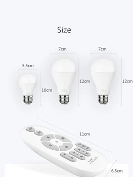 Pritemdomi E27 LED Lempa 6W Smart Lemputė 9W 12W Nuotolinio Valdymo Lemputės 85-265V Namų
