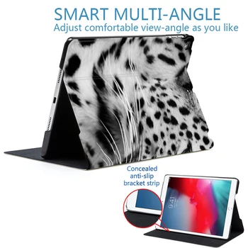 Kietas Laukinių Gyvūnų, Tigras, Liūtas, Vilkas PU Odos Smart Case Cover For iPad Oro 234 9.7