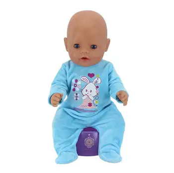 Šiltas Triušio jumpsuits Tinka gimęs kūdikis 43cm Lėlės Drabužiai Lėlės Priedai 17inch baby Doll