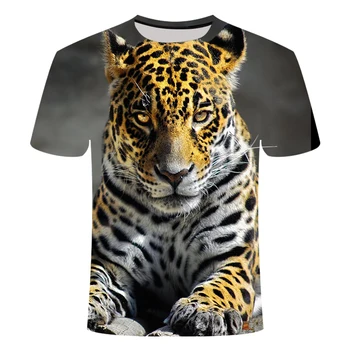 2019 Aukštos Kokybės liūtas Perkelti Spausdinami 3D T-shirt Punk stiliaus 3D trumpomis Rankovėmis T-Shirt S-6XL Lycra, medvilniniai vyriški Marškinėliai cool