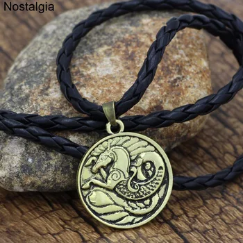 Nostalgija Gyvūnų Seahorse Amuletas Karoliai, Pakabučiai Dvasinio Wicca Genčių Gotų Papuošalų