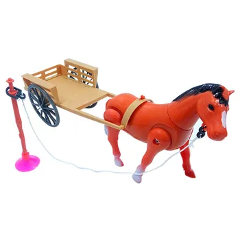 Naujovė Elektroniniai Žaislai Vaikams, Elektros Pėsčiomis Arklys, arklinis Automobilių Krepšelį Tekinimo Žaislai Traukti Atgal Vežimo Interaktyvus Žaislas