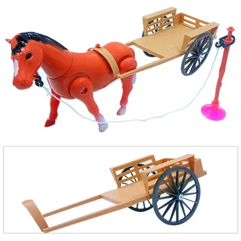 Naujovė Elektroniniai Žaislai Vaikams, Elektros Pėsčiomis Arklys, arklinis Automobilių Krepšelį Tekinimo Žaislai Traukti Atgal Vežimo Interaktyvus Žaislas