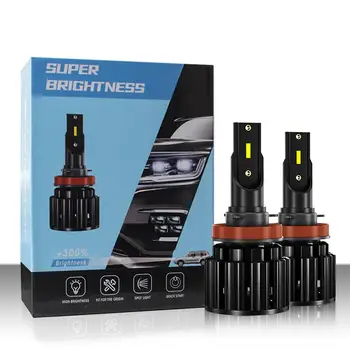 1Pair LED Automobilių Žibintų Lemputės ZES-1860 super šviesus 9-30 V 6500K 8000LM H1/H3/H4/H7/H11/9005/9006 Didelio Ryškumo IP67 atsparus Vandeniui
