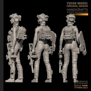 YUFan Modelis Dervos Rinkiniai 1/35 šiuolaikinių moterų kareivis dervos kareivis YFWW35-2023