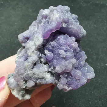 13.2 g-137.6 gNatural violetinė vynuogių agatas originalus akmens mineralinių kristalų mėginių akmens ornamentu kolekcijos perlas