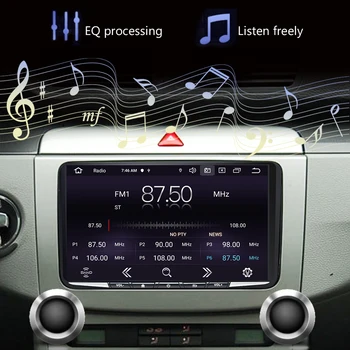 Eunavi 2Din Android10 DSP Automobilio Radijo, GPS Navigacija Skoda/Seat/Skoda/VW/Passat b7/POLO/GOLF 5 6 Auto Multimedia Player