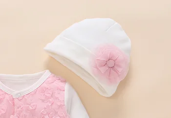 Naujagimio mergina drabužius romper 2018 m. vasaros nustatyti medvilnės gėlių jumpsuit Avalynė rompers mielas 0 3 6 mėnesių mergytę drabužiai