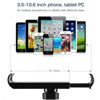 360 Reguliuojama Lova Tablet Stovėti 4 iki 10 Colių Mobiliųjų Telefonų, Planšetinių Tingus Rankos Lova, Stalas Tablet Prijungti Parama 