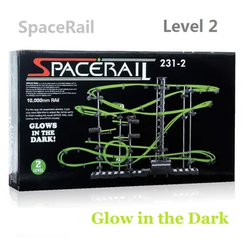 Tamsiai Šviesos SpaceRail Klasikinis Lygis 2 (#231-2G) Švyti Tamsoje kalnelius Žaidimas Inovatyvius SpaceWarp 10000mm