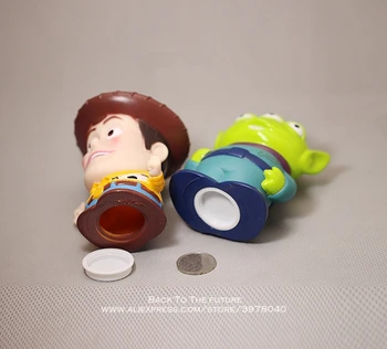 Disney Toy Story Woody Buzz Lightyear piggy bank 9cm Veiksmų Skaičius, Laikysena Anime Apdailos Surinkimo Statulėlės Žaislo modelis dovana