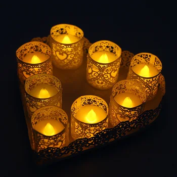 50PCS Tuščiaviduriai Tealight Žvakių, lempų gaubtų Apsiaustas Popieriaus Žvakių Laikiklis Dekoro Valentino Dienos, Gimtadienio, Vestuvių Dekoravimas