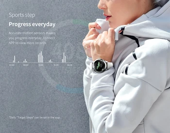 Mados Moterų Smart Žiūrėti KW10 Širdies ritmo Monitoringo Miego Stebėti Smartwatch IP68 Vandeniui Miela Apyrankė Androin Ios