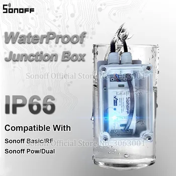 Sonoff IP66 atsparus Vandeniui Paskirstymo Dėžutę, Vandeniui Atveju, atsparus Vandeniui Apvalkalas Paramos Sonoff Pagrindinis/RF/Dual/Pow už Kalėdų Medžio Šviesos