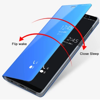 KEYSION Smart Flip Case For Huawei Honor 20 Pro Horor 10i V20 Stovo Laikiklį Veidrodis Peržiūrėti Telefono Dangtelis Huawei P20 30 Pro Lite