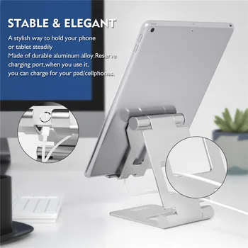 LINGCHEN Tablet Stand For iPad Aliuminio Lydinio Reguliuojamas Sulankstomas 
