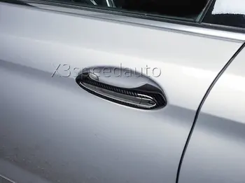 BMW 5 Serijos G30 2017-2019 anglies pluošto stiliaus Durų rankena padengti apdaila 4pcs