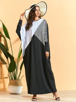 Ramadanas Turkijos Musulmonų Abaja Moterų Suknelė, Hijab šikšnosparnių rankovėmis chalatas, Eid Maroko Kaftan Djellaba Jilbab Vestidos Islamo Apranga