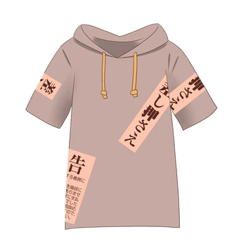 Anime TouHou Project Yorigami Shion Atsitiktinis trumpomis Rankovėmis, su Gobtuvu marškinėliai Naujas Vasaros Unisex Harajuku Tee Viršūnes Laisvas Megztinis Viršūnės