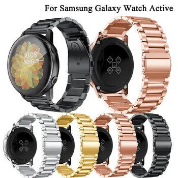 Watchband Samsung galaxy žiūrėti aktyvios 2 44mm 40mm juostos 20mm Nerūdijančio Plieno Metalo apyrankę ant riešo dirželis amazfit pvp