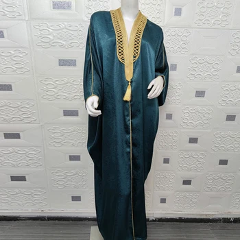Abaja Dubajus Turkijos Musulmonų Suknelė, Hijab Islamas Afrikos Suknelės Moterims Drabužių Kaftan Skraiste Femme Longue Musulman De Režimas Kabyle