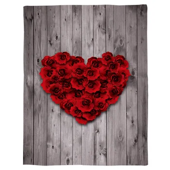 Valentino Diena Meilė Raudona Rožė Mesti Antklodę Nešiojamų Minkšta Antklodė už Sofos Mikropluošto Flanelė Antklodės Lovos