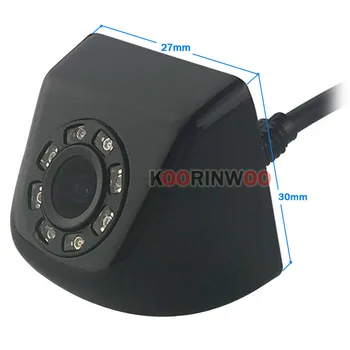 Koorinwoo HD CCD Automobilio Galinio vaizdo Kamera Priekinė Kamera Vaizdo Veidrodis 170 Laipsnių Vandeniui Juoda Auto Stovėjimo Padėti Atvirkštinės Cam Automobilių