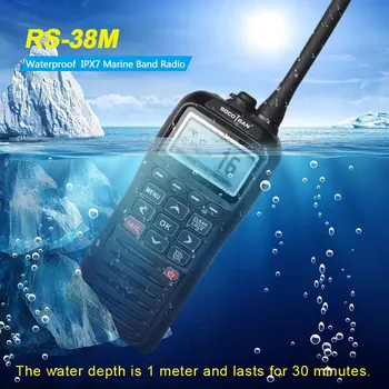 SOCOTRAN RS-38M GPS Jūrų Du Būdu Radijo Handheld VHF Plūdės Vandeniui IPX7 ATIS kodas Tri-žiūrėti 156.025-157.425 MHz radijo stotelė