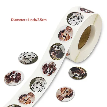 4 rūšių šunų Atlygis 500 Lipdukų, Etikečių ritinio mielas lipdukai antspaudas etiketes, klijuojamas lipdukas scrapboking vaikams papuošti 