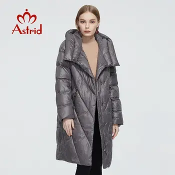 Astrid 2020 Nauji Žieminiai moteriški paltai moterims ilgas šiltas parko mados stora Striukė kapišonas Bio-Žemyn Aukštos Kokybės moterų, drabužius 6580