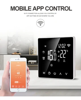 Myuet Wifi Smart Šildymo Termostatas, LCD Ekranas, Valdymas Balsu Elektros/Vandens Grindų Šildymo Temperatūros Reguliatorius ME81-WIFI