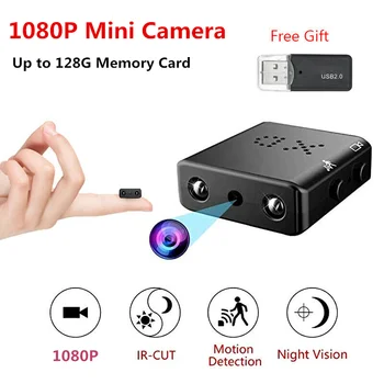 Mini Kamera Full HD 1080P Mini Kamera Infraraudonųjų spindulių Naktinio Mikro Kamera Judesio Aptikimo Vaizdo Diktofonas IP Kameros