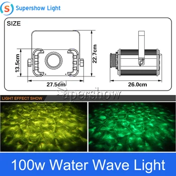 Supershow Vandens Banga Projektorius 100W H2O LED Vandens Poveikio Šviesos